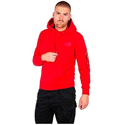 Alpha Sweat à capuche pour homme imprimé Foil, Speed Red, 3XS Alpha Sweat à capuche pour homme imprimé Foil, Speed Red, 3XS
