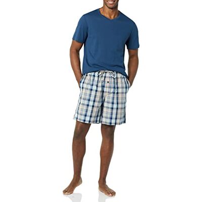 Amazon Essentials Ensemble de pyjama court en popeline de coton pour homme avec t-shirt en coton Amazon Essentials Ensemble de pyjama court en popeline de coton pour homme avec t-shirt en coton