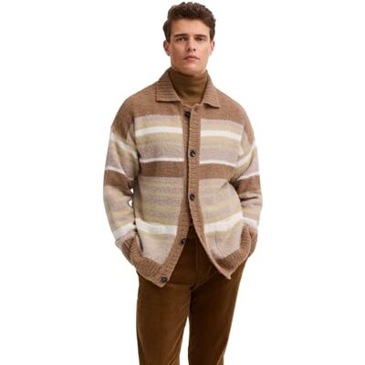 bugatti Veste en tricot alpaga pour homme, 20-écru, XL bugatti Veste en tricot alpaga pour homme, 20-écru, XL