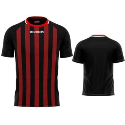 Givova T-shirt étiré, noir/rouge, XS Givova T-shirt étiré, noir/rouge, XS