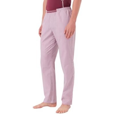 Giorgio Armani Pyjama Tissé pour Homme Pantalon de survêtement, Bordeaux/rayures blanches, S Giorgio Armani Pyjama Tissé pour Homme Pantalon de survêtement, Bordeaux/rayures blanches, S
