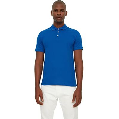 Trendyol Sax Polo À Col Ras-du-cou pour Homme Coupe Ajustée Polo Homme Trendyol Sax Polo À Col Ras-du-cou pour Homme Coupe Ajustée Polo Homme