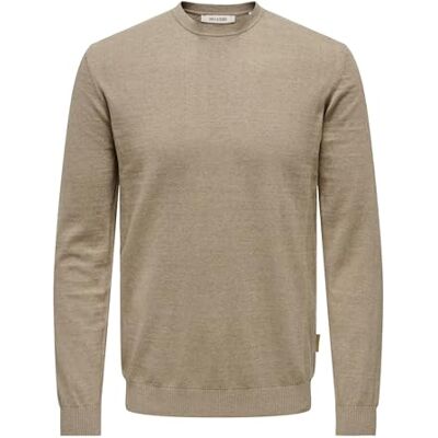 Only & Sons Onsloui Reg 12 Mel Crew Knit Pull en tricot Homme Only & Sons Onsloui Reg 12 Mel Crew Knit Pull en tricot Homme
