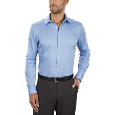 Van Heusen Poplin Regular Fit Solid Point Collar Dress Shirt Chemise habillée Homme Van Heusen Poplin Regular Fit Solid Point Collar Dress Shirt Chemise habillée Homme
