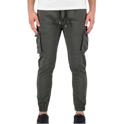 Alpha JÖGER Cotton Twill Jogger Jogging pour homme, Gris (136), S Alpha JÖGER Cotton Twill Jogger Jogging pour homme, Gris (136), S