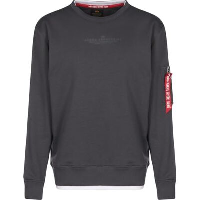Alpha Double Layer Pull Pull pour Homme, 136-Gris/noir, XS Alpha Double Layer Pull Pull pour Homme, 136-Gris/noir, XS