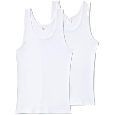 Abanderado Lot de 2 débardeurs classiques 100% coton pour homme, blanc, XXL Abanderado Lot de 2 débardeurs classiques 100% coton pour homme, blanc, XXL
