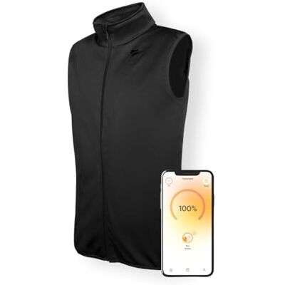 Vulpés Ganymed Gilet chauffant intelligent Contrôlable par smartphone Technologie Graphène Conçu et développé en Allemagne Sans PowerBank, OnyxBlack., XXL Vulpés Ganymed Gilet chauffant intelligent Contrôlable par smartphone Technologie Graphène Conçu et développé en Allemagne Sans PowerBank, OnyxBlack., XXL