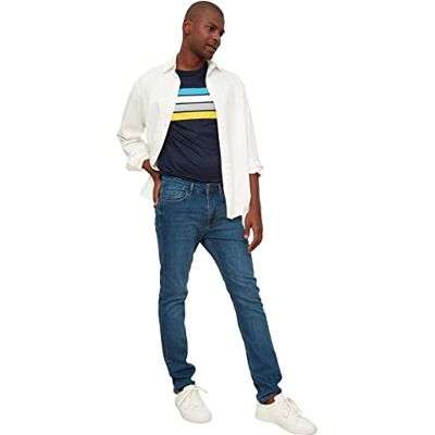 Trendyol Indigo Men's Normal Waist Skinny Fit Jeans Homme Trendyol Indigo Men's Normal Waist Skinny Fit Jeans Homme