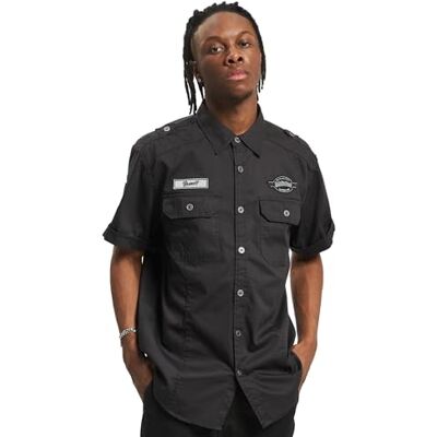 Brandit Luis T-shirt vintage à manches courtes pour homme, Noir, L Brandit Luis T-shirt vintage à manches courtes pour homme, Noir, L