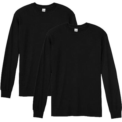 Gildan T-shirt À Manches Longues en Coton Lourd pour Homme, Style G5400, Lot de 2 Chemise Homme (lot de 2) Gildan T-shirt À Manches Longues en Coton Lourd pour Homme, Style G5400, Lot de 2 Chemise Homme (lot de 2)