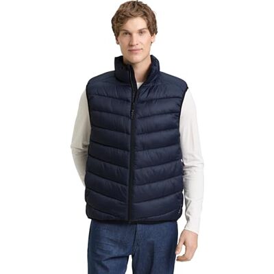 TOM TAILOR Denim Gilet pour homme, 10668 – Sky Captain Blue., L TOM TAILOR Denim Gilet pour homme, 10668 – Sky Captain Blue., L