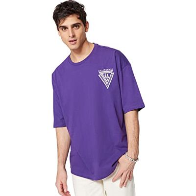 Trendyol Purple Male Oversize Manches Courtes Ba T-shirt Homme Trendyol Purple Male Oversize Manches Courtes Ba T-shirt Homme