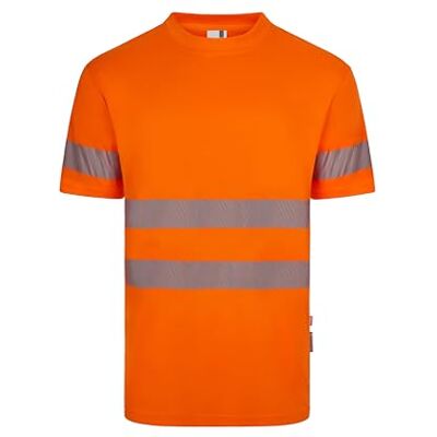 VELILLA 305632 T-shirt en polyester recyclé uni à manches courtes avec ruban segmenté Orange fluo Taille XXL, Orange fluo noir, XXL VELILLA 305632 T-shirt en polyester recyclé uni à manches courtes avec ruban segmenté Orange fluo Taille XXL, Orange fluo noir, XXL