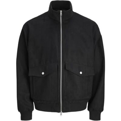 JACK & JONES Veste bomber Jprccdarren pour homme, noire, X_S, Noir, XS JACK & JONES Veste bomber Jprccdarren pour homme, noire, X_S, Noir, XS