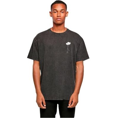 MERCHCODE Mp0008453-love In The Air Acid Washed Heavy Oversize Tee T-shirt Homme (lot de 1) MERCHCODE Mp0008453-love In The Air Acid Washed Heavy Oversize Tee T-shirt Homme (lot de 1)