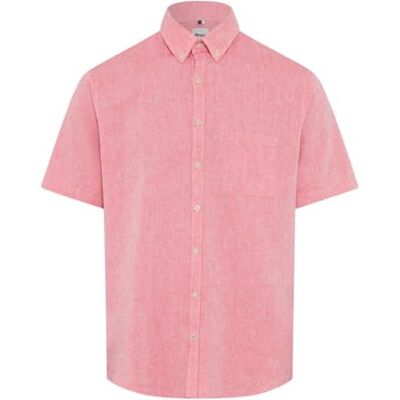BRAX Chemise Style Dan U Cotton Linen Mix pour homme, 86 Berry, M BRAX Chemise Style Dan U Cotton Linen Mix pour homme, 86 Berry, M