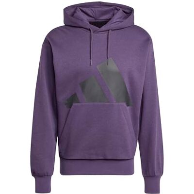 adidas Homme ESSENTIALS BIG LOGO FLEECE HOODIE, aurora plum/black, S adidas Homme ESSENTIALS BIG LOGO FLEECE HOODIE, aurora plum/black, S