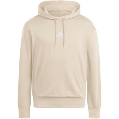 adidas Homme Essentials Feelcozy Fleece Hoodie Sweatshirt, wonder alumina/white, M adidas Homme Essentials Feelcozy Fleece Hoodie Sweatshirt, wonder alumina/white, M
