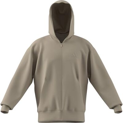 adidas herr ALL SZN FLEECE FULL ZIP HOODIE, Crystal Linen, XS adidas herr ALL SZN FLEECE FULL ZIP HOODIE, Crystal Linen, XS