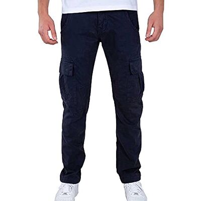 Alpha Pantalon décontracté Agent pour homme, Bleu, 31W Alpha Pantalon décontracté Agent pour homme, Bleu, 31W