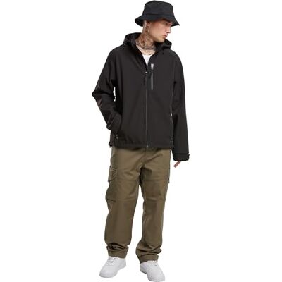 Brandit Veste softshell Hurricane pour homme, Noir, M Brandit Veste softshell Hurricane pour homme, Noir, M