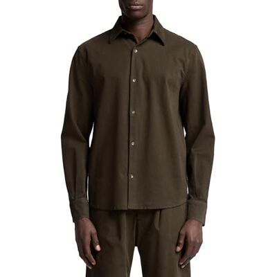 7 For All Mankind L/S Regular Shirt Twill Dark Olive, vert, S 7 For All Mankind L/S Regular Shirt Twill Dark Olive, vert, S