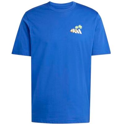 adidas herr MINI EMBROIDERY SURFING GRAPHIC T-SHIRT, team royal blue, S adidas herr MINI EMBROIDERY SURFING GRAPHIC T-SHIRT, team royal blue, S