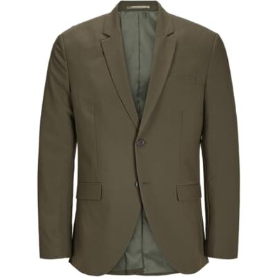JACK & JONES Jprbushwick Harry Blazer Veste de costume slim fit pour homme, Peat/Fit : coupe ajustée, 50 JACK & JONES Jprbushwick Harry Blazer Veste de costume slim fit pour homme, Peat/Fit : coupe ajustée, 50