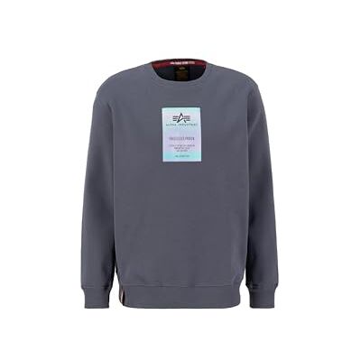 Alpha Sweat-shirt pour homme Rainbow Refl. Label Stylish Sweater, Noir gris., M Alpha Sweat-shirt pour homme Rainbow Refl. Label Stylish Sweater, Noir gris., M