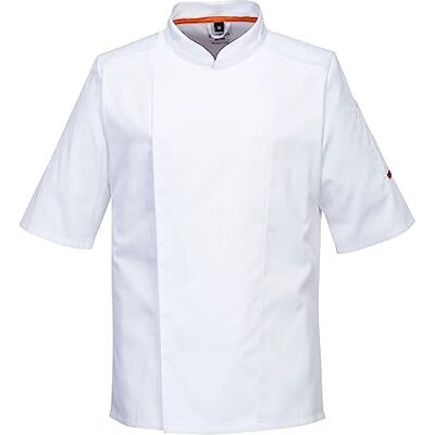 Portwest C738 Veste De Chef Professionnelle À Mailles Aérées Pour Hommes Blanc, XXXL Portwest C738 Veste De Chef Professionnelle À Mailles Aérées Pour Hommes Blanc, XXXL
