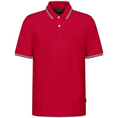bugatti Polo à manches 1:2 pour homme, rouge, XXL bugatti Polo à manches 1:2 pour homme, rouge, XXL