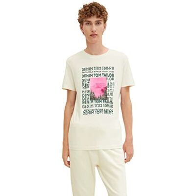 TOM TAILOR Denim TOM TAILOR Hommes T-shirt 1035541, 28129 Light Ice Blue, S TOM TAILOR Denim TOM TAILOR Hommes T-shirt 1035541, 28129 Light Ice Blue, S