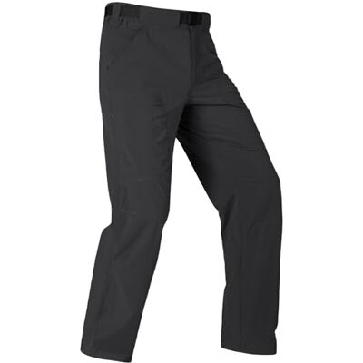 FREE SOLDIER Pantalon cargo de randonnée pour homme avec ceinture, léger, imperméable et séchage rapide en Nylon-Spandex, Noir, 44 taille tall FREE SOLDIER Pantalon cargo de randonnée pour homme avec ceinture, léger, imperméable et séchage rapide en Nylon-Spandex, Noir, 44 taille tall