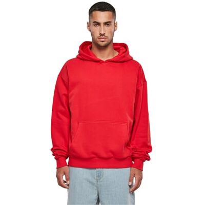 Build Your Brand Sweat à capuche surdimensionné en coton ultra résistant pour homme Tailles XS à 5XL, Rouge urbain, XXL Build Your Brand Sweat à capuche surdimensionné en coton ultra résistant pour homme Tailles XS à 5XL, Rouge urbain, XXL