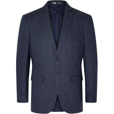SELECTED HOMME SELETED HOMME Veste Slhregular-Will Linen BLZ Noos pour homme, Blazer bleu marine., 54 SELECTED HOMME SELETED HOMME Veste Slhregular-Will Linen BLZ Noos pour homme, Blazer bleu marine., 54