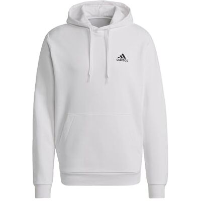 adidas Homme Sweat à capuche Essentials Fleece Hoodie, white/black, S adidas Homme Sweat à capuche Essentials Fleece Hoodie, white/black, S