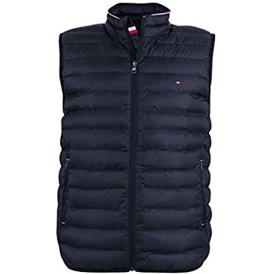 Tommy Hilfiger Veste circulaire compacte pour homme, Bleu (Desert Sky), S Tommy Hilfiger Veste circulaire compacte pour homme, Bleu (Desert Sky), S