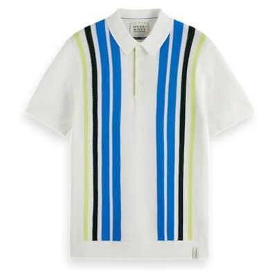 Scotch & Soda Structured Knitted Striped Polo Polo Homme Scotch & Soda Structured Knitted Striped Polo Polo Homme