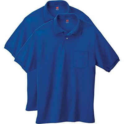 Hanes Short-sleeve Jersey Pocket Polo (Pack of 2) Polo à manches courtes en jersey avec poche (lot de 2) Homme (lot de 2) Hanes Short-sleeve Jersey Pocket Polo (Pack of 2) Polo à manches courtes en jersey avec poche (lot de 2) Homme (lot de 2)
