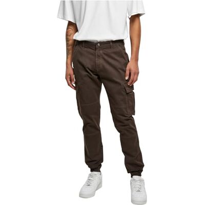 Urban Classics Pantalon de jogging cargo en sergé délavé pour homme, disponible dans de nombreuses couleurs différentes, tailles 28 à 44, marron, 32 Urban Classics Pantalon de jogging cargo en sergé délavé pour homme, disponible dans de nombreuses couleurs différentes, tailles 28 à 44, marron, 32