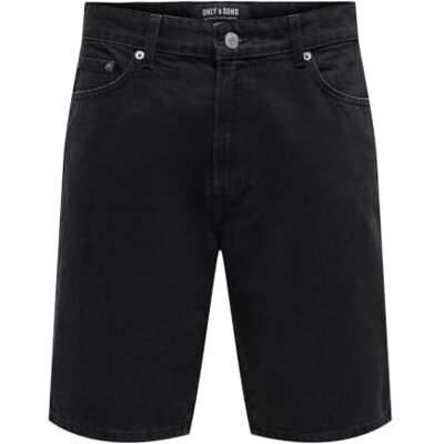 Only & Sons Onsfade Black 9087 Azg Dnm Shorts Shorts Homme Only & Sons Onsfade Black 9087 Azg Dnm Shorts Shorts Homme