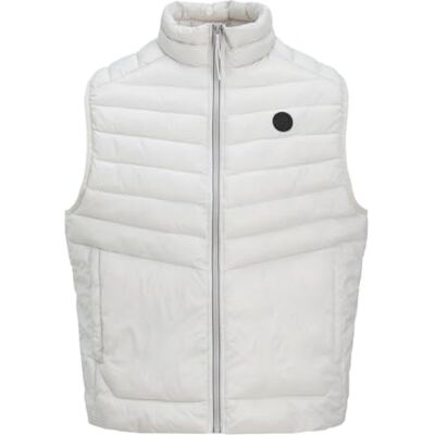 JACK & JONES JJESPRINT NOOS Gilet matelassé pour homme, gris glacier/détail : Castlerock Contrast, XS, Glacier Gray/détail : castlerock contrasté, XS JACK & JONES JJESPRINT NOOS Gilet matelassé pour homme, gris glacier/détail : Castlerock Contrast, XS, Glacier Gray/détail : castlerock contrasté, XS