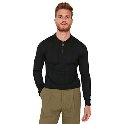 Trendyol Pull Slim Uni À Col Polo Maillot de survêtement Homme (lot de 1) Trendyol Pull Slim Uni À Col Polo Maillot de survêtement Homme (lot de 1)