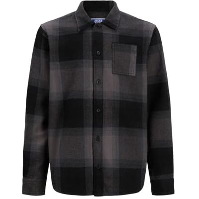 JACK & JONES Jcoreflex Darren Surt-shirt Ls Styd Jnr pour homme, Noir, 140 JACK & JONES Jcoreflex Darren Surt-shirt Ls Styd Jnr pour homme, Noir, 140