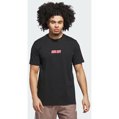 adidas Homme Hoops Graphic Tee, black/lucid red, S adidas Homme Hoops Graphic Tee, black/lucid red, S