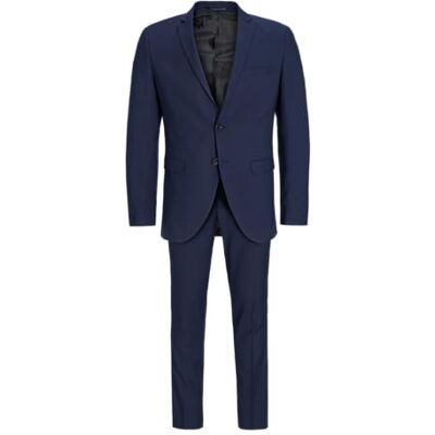 JACK & JONES Blazer et pantalon JPRSOLARIS pour homme, coupe super ajustée, bleu marine, 50 JACK & JONES Blazer et pantalon JPRSOLARIS pour homme, coupe super ajustée, bleu marine, 50