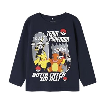 NAME IT Nmmstern Pokemon Ls Nreg Top Sky, Blazer bleu marine., 104 NAME IT Nmmstern Pokemon Ls Nreg Top Sky, Blazer bleu marine., 104