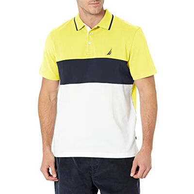 Nautica Polo pour homme, Jaune éclatant, L Nautica Polo pour homme, Jaune éclatant, L