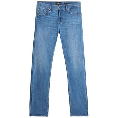 7 For All Mankind Slimmy Jazz Age, Bleu moyen., 28W 7 For All Mankind Slimmy Jazz Age, Bleu moyen., 28W